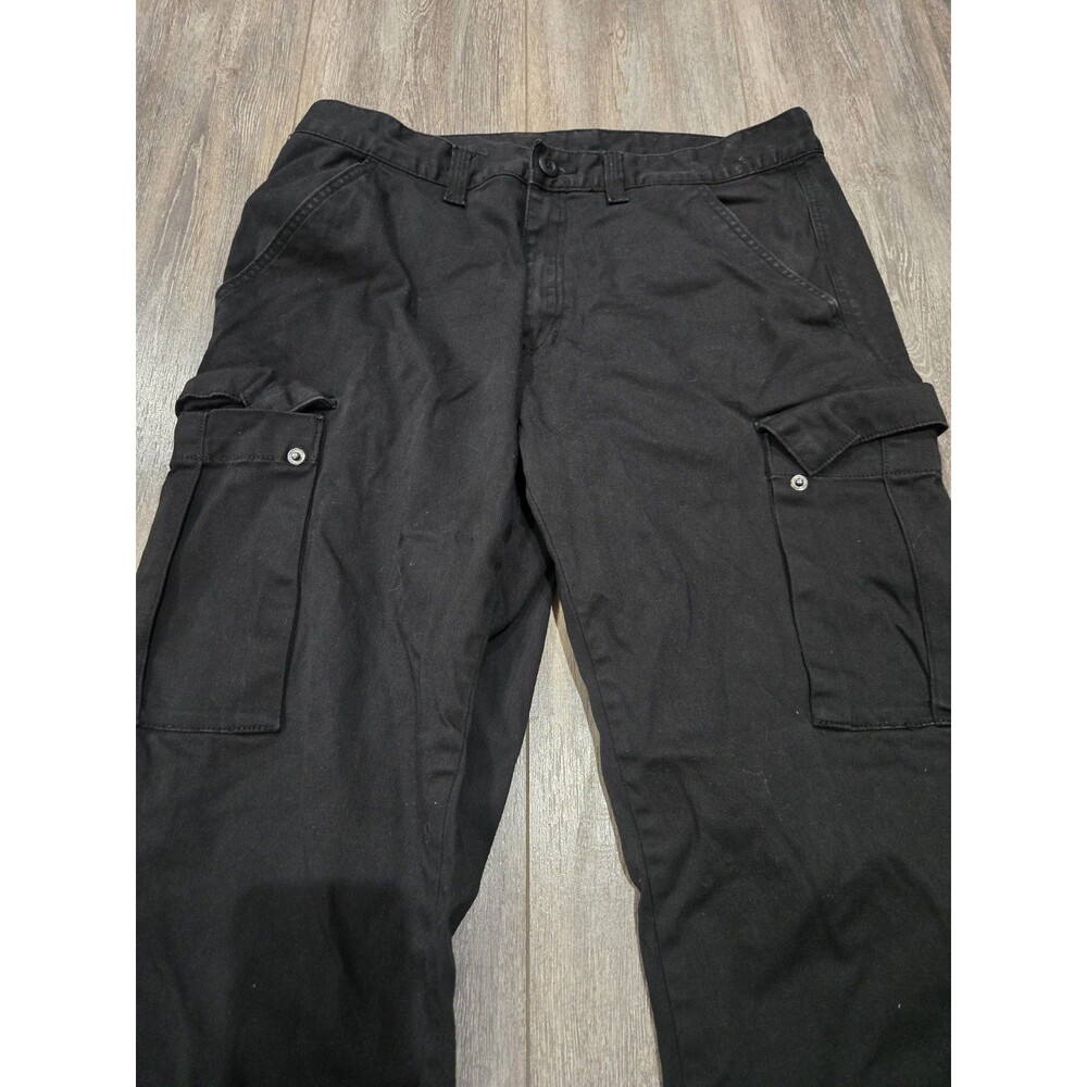 Active Platoon Cargo Pants Mens 34x30 Black Straight Leg Utility Workwear - Picture 2 of 5